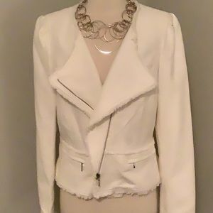 White House Black Market Tweed Moto Jacket 12